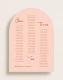 Banquet Seating Chart Sign Arch Blush, Rendezvous