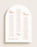 Banquet Seating Chart Sign Arch White, Rendezvous