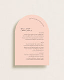 Guest Menu Arch Blush, Lovers