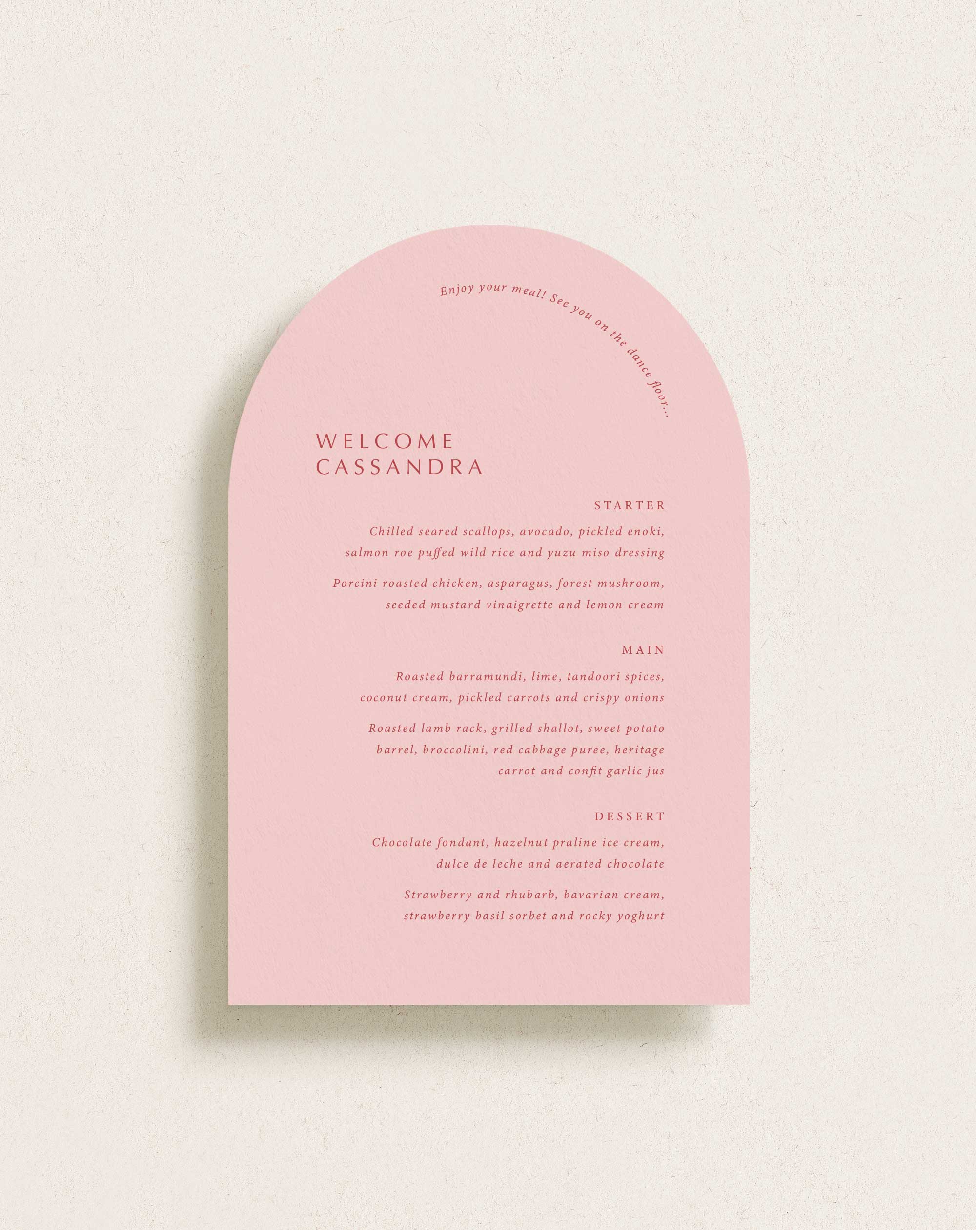 Guest Menu Arch Rosa, Lovers