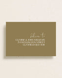 Printed Envelope Addressing Olive, Moderna