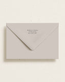 Printed Return Address Envelope Stone, Bliss