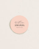 Round Place Card Blush, Bliss