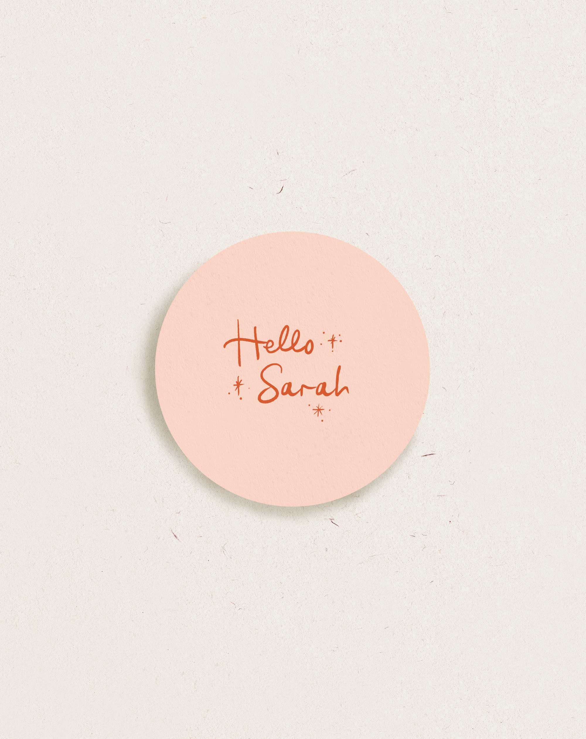 Round Place Card Blush, Rendezvous