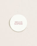 Round Place Card White, Lovers