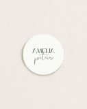 Round Place Card White, Moderna