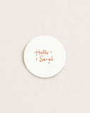 Round Place Card White, Rendezvous