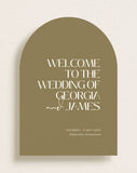 Wedding Welcome Sign Arch Olive, Moderna