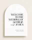 Wedding Welcome Sign Arch White, Moderna